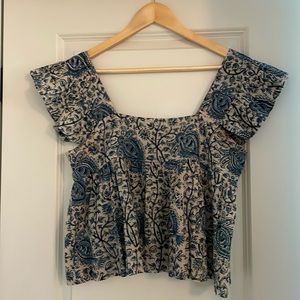 Beautiful Blue Summer Crop Top